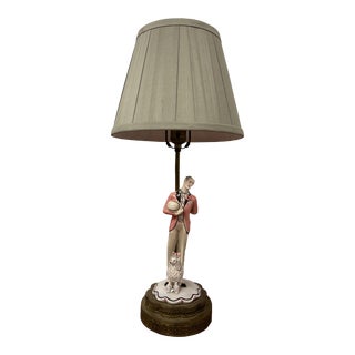 Early 20th Century French Porcelain Mounted Lamp For Sale