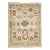 Allover Floral Contemporary Oushak Style Handmade Wool Rug in Beige For Sale