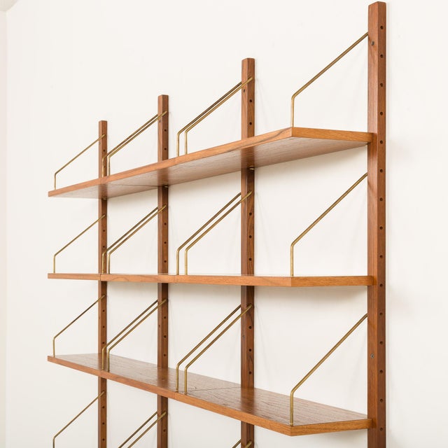 Danish Teak Three Bay Shelving Unit in the style of Poul Cadovius, 1960s For Sale - Image 6 of 11