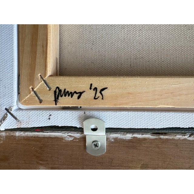 2025 Abstract Oil Portrait Painting in Vintage French Frame For Sale - Image 4 of 12