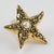 Guy Laroche Paris Gilt Metal Starfish Brooch with Pearl Cabochon For Sale - Image 4 of 7