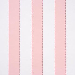 Schumacher Louise Stripe Wallcovering In Rose For Sale