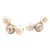 Late 20th Century 14k Yellow Gold Gray and White Freshwater Pearl and Diamond Curved Earrings, A Pair For Sale