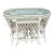 Rattan White Honeymoon Dining Set For Sale