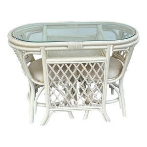 Rattan White Honeymoon Dining Set