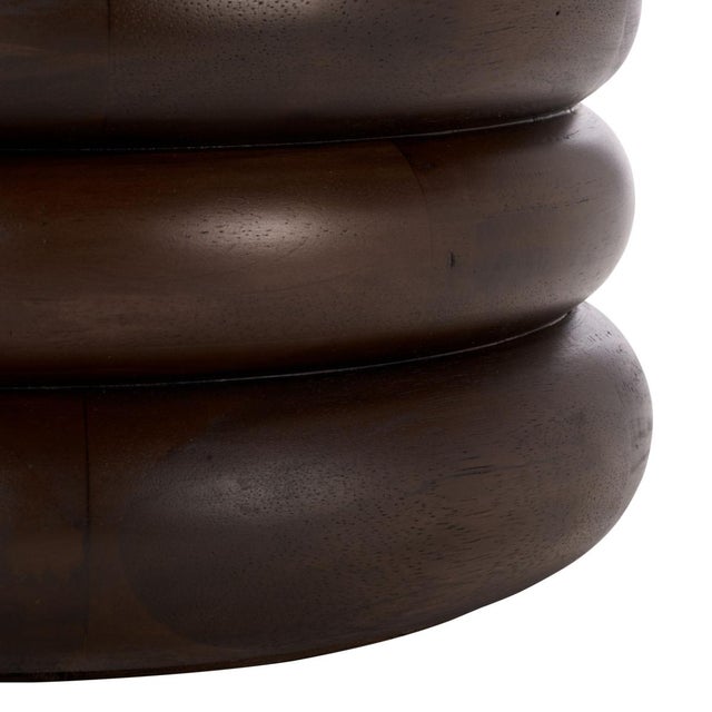 Early 21st Century Anatoly Round Accent Table in Brown For Sale - Image 5 of 6