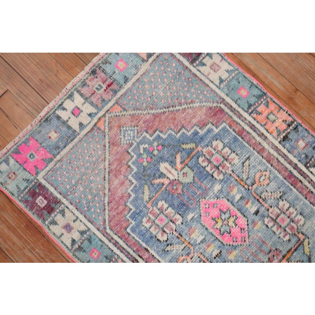 Vintage Zabihi Collection Turkish Lavender Pink Anatolian Small Rug - 2'7" x 3'11" For Sale - Image 4 of 8