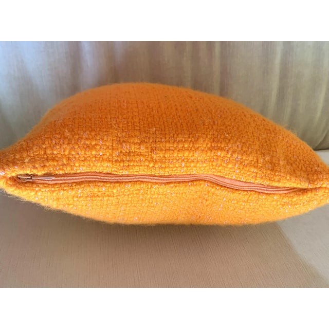 1970s Orange Pillow Vintage For Sale - Image 5 of 5