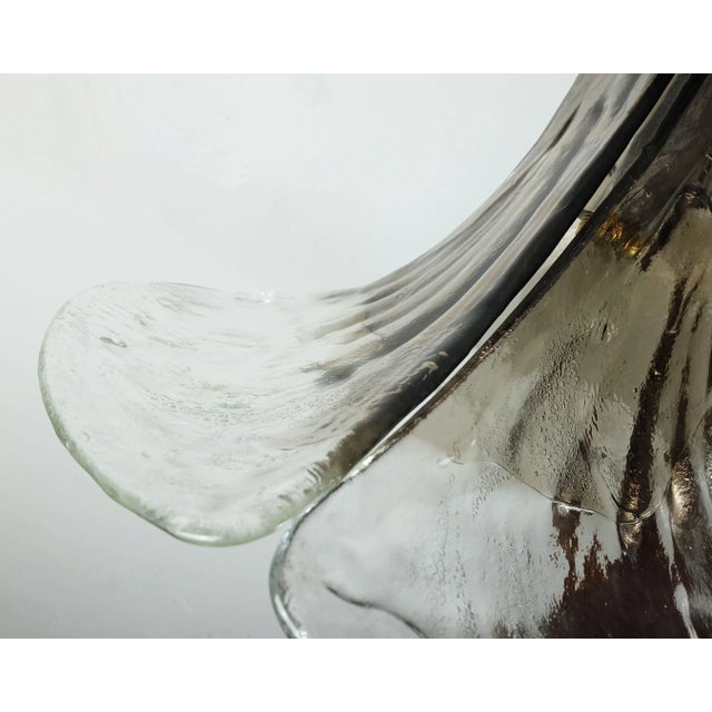 1960s Large Mid-Century Modern Pendant Lamp in Ice Glass from Kalmar Franken KG, 1960s For Sale - Image 5 of 11