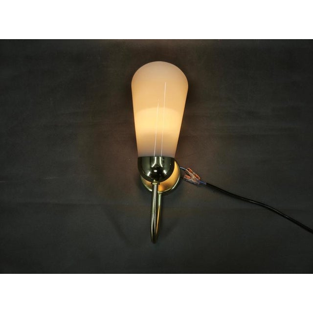 Brass Opaline Wall Lights by Kamenický Šenov, 1970s, Set of 2 For Sale - Image 11 of 13