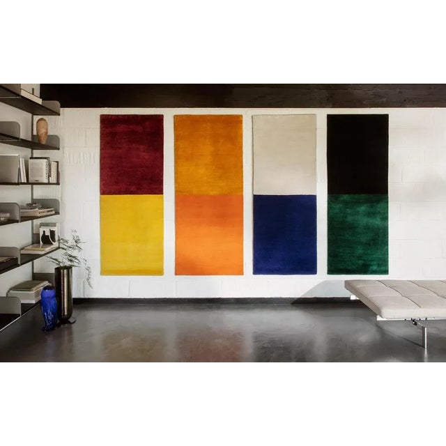 Contemporary Red/Yellow Handwoven Tapestry by Calyah For Sale - Image 3 of 6