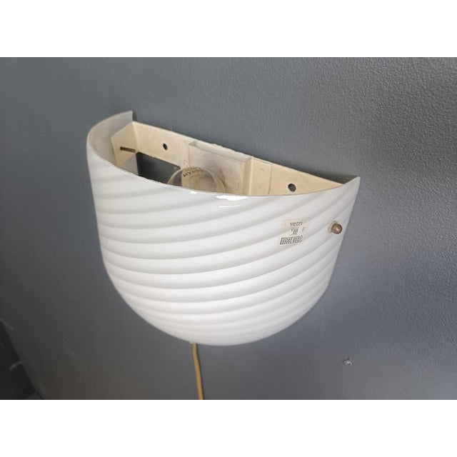 1970s Murano Swirl Glass Sconce attributed to Vm-Vetri, Italy, 1970s For Sale - Image 5 of 17