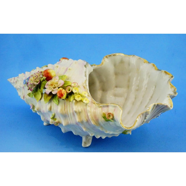 Antique Shell-Shaped Porcelain Centrepiece from C.G Schierholz & Sohn Manufactory of Plaue, Germany, 1800s For Sale - Image 5 of 18