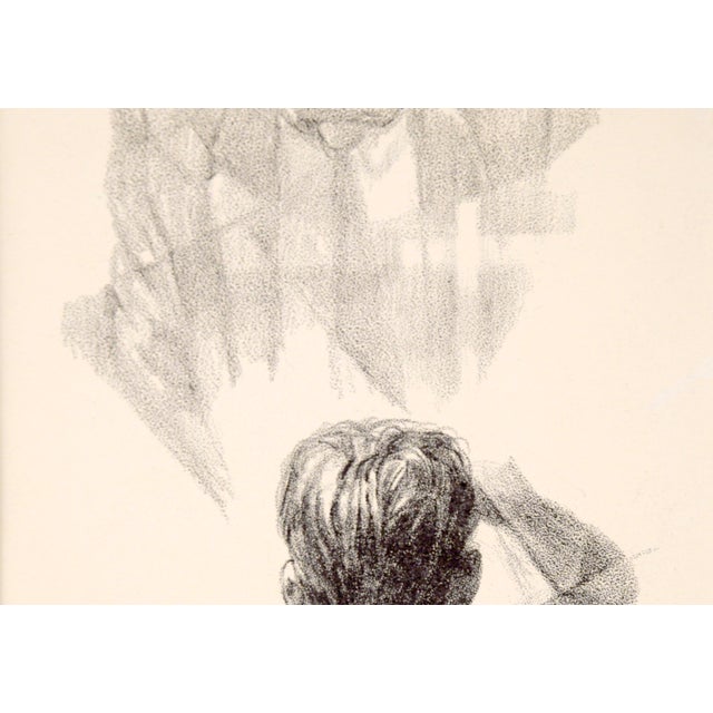 Modern John F. Kennedy, Jr. Salutes His Father, the President - Rare Signed Lithograph by Eugene Hawkins For Sale - Image 3 of 5