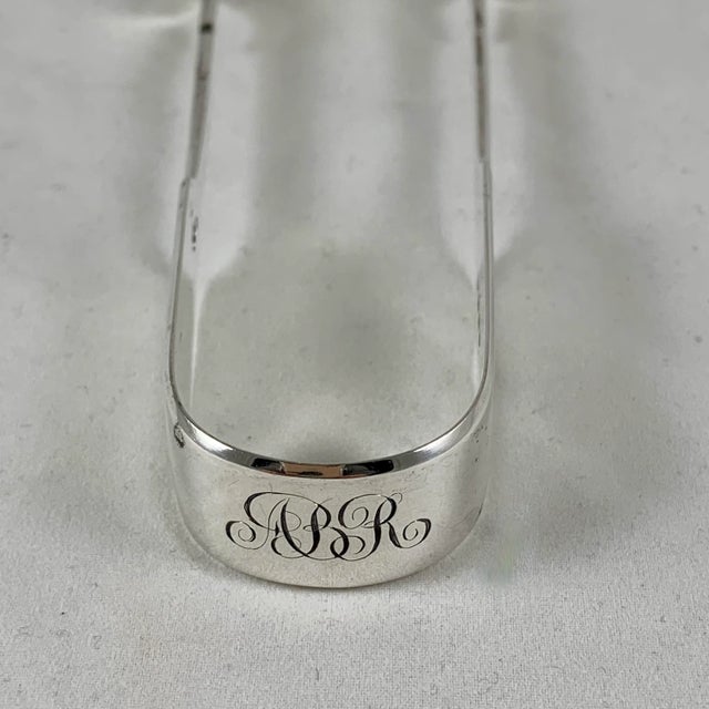 English Sterling Silver Fiddle Pattern Sugar Tongs, Dated 1865 For Sale In Philadelphia - Image 6 of 10