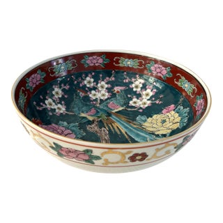 Mid-Century Imari Pheasant Bowl For Sale