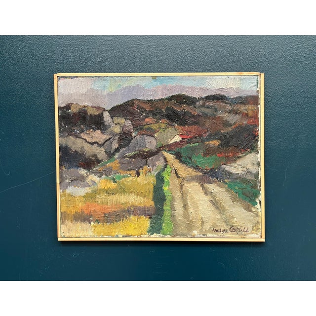 Helge Cardell, Scandinavian Landscape, 1950s, Oil on Panel, Framed For Sale - Image 17 of 18