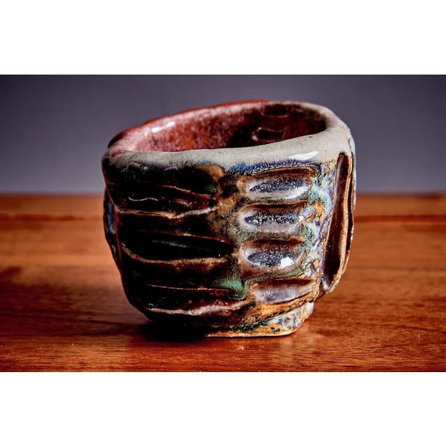 1970s Ceramic Bowl with Multicolored Glaze, 1970s For Sale - Image 5 of 10