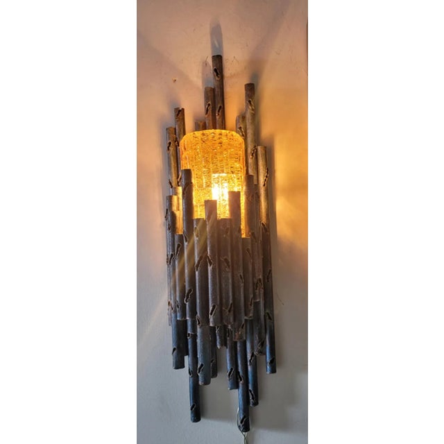 Marcello Fantoni Brutalist Wall Lamp by Marcello Fantoni, 1960s For Sale - Image 4 of 7