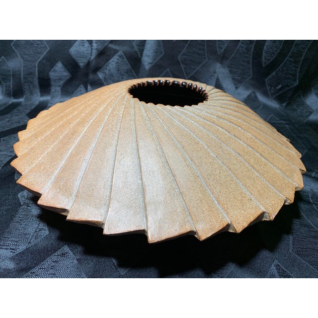 1970s Vintage Native American Handmade Round Spiral “ufo” Shaped Sculpture Vessel For Sale - Image 13 of 13