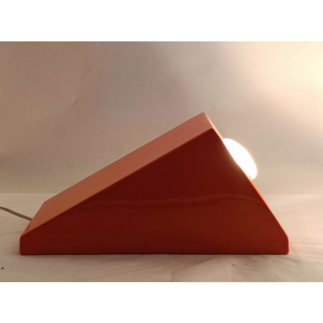 Red Ceremic Table Lamp by Enzo Bioli for Il Picchio, Italy, 1970s For Sale - Image 4 of 9