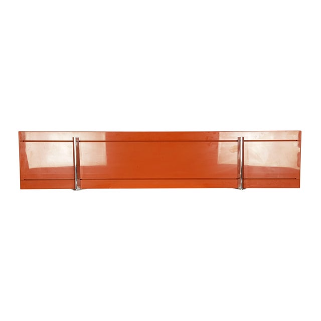 Red Brick Plastic and Chrome-Plated Metal Shelves from Elco, 1980s, Set of 2 For Sale - Image 6 of 13