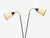 1960s Swedish Modern, Floor Lamp, Black Lacquered Metal, Brass, Fabric For Sale In New York - Image 6 of 12
