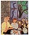 Henri Matisse Vintage 1958 Italian Fine Art Lithograph Print " Two Girls Before a Blue Window " 1947 For Sale
