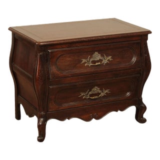 Baker Furniture French Louis XV Style Bombe Nightstand For Sale