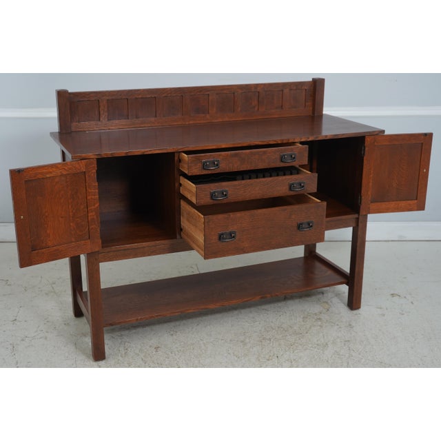 Arts & Crafts Stickley Mission Oak Arts & Crafts Sideboard For Sale - Image 3 of 18