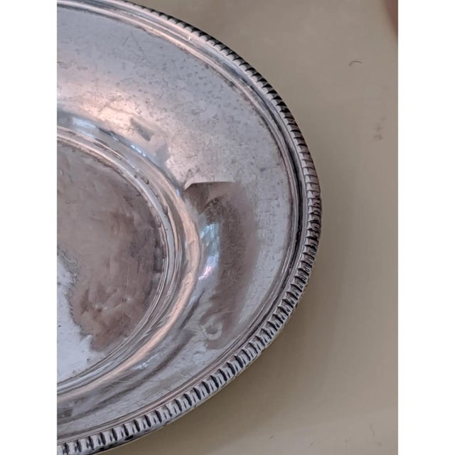 Sterling Silver Round Card or Jewelry Dish For Sale - Image 6 of 6