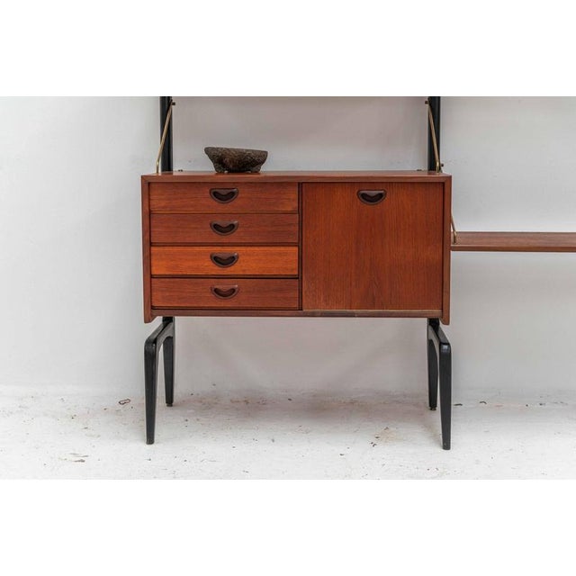 1960s 3 Bay Wall Unit by Louis Van Teeffelen For Sale - Image 5 of 18