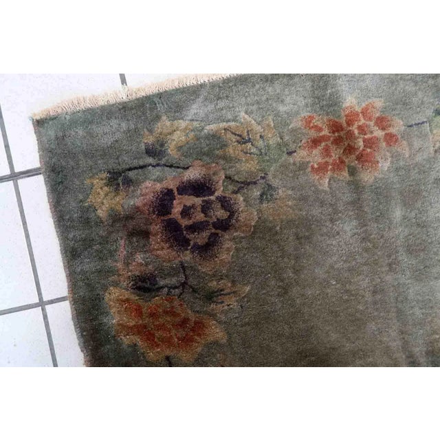 1920s Handmade Antique Art Deco Chinese Rug 2.9' X 4.7' For Sale In New York - Image 6 of 12