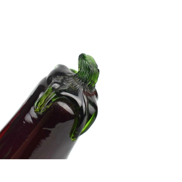 Mid-Century Modern Vintage Mid 20th Century Handblown Glass Eggplant Figurine Model For Sale - Image 3 of 5