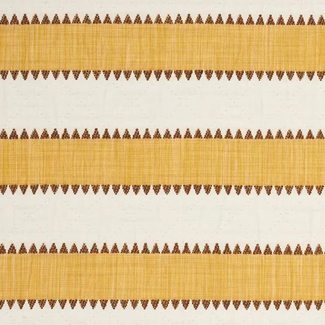 Sample - Schumacher Isolde Stripe Fabric in Yellow For Sale