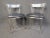 Mid 20th Century Pair of Vintage Metal and Vinyl Stools For Sale - Image 5 of 9