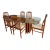 1960s Mid-Century Modern 'Benny Linden' Dining Room Table With Six Chairs For Sale