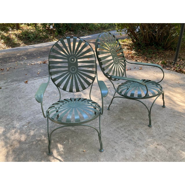 Metal Mid 20th Century Francois Carre Oversized Coastal Lounge Chairs, Circa 1940 - A Pair, Attributed For Sale - Image 7 of 7