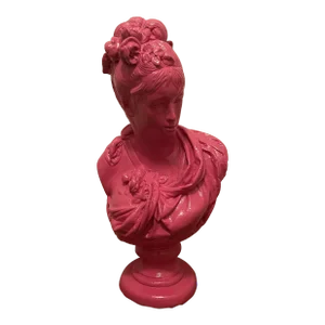 Mid 20th Century Custom Pink Bust of a Lady
