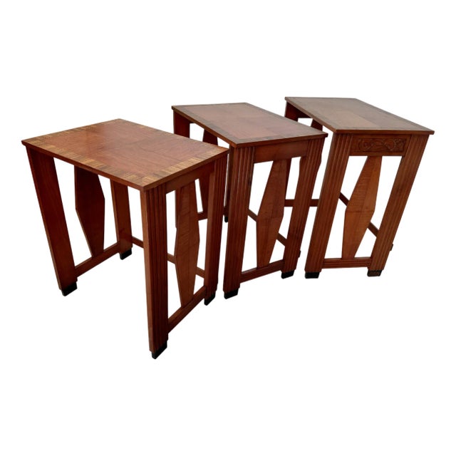 Art Deco Nesting Tables, 1930s, Set of 3 For Sale