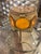 Rococo French Ormolu & Amber Glass Round Jewelry Box For Sale - Image 3 of 12