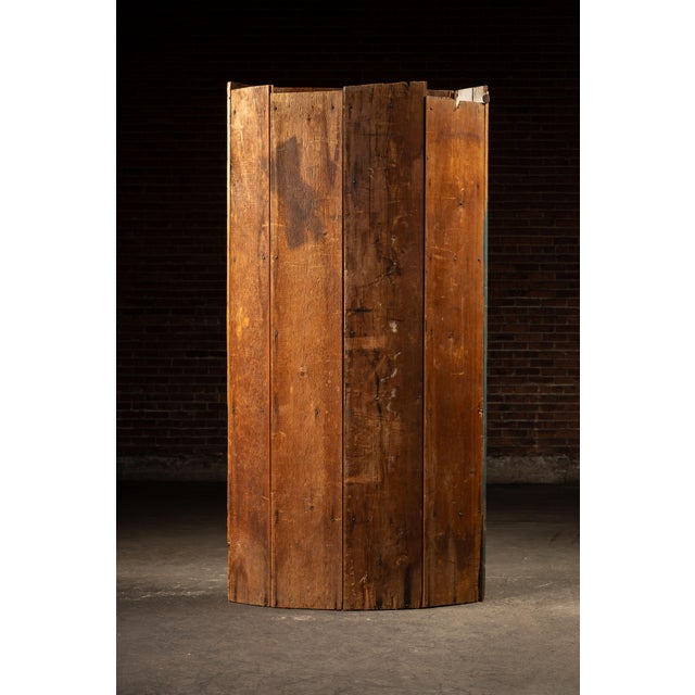 Mid 19th Century Primitive Chippy Corner Cupboard in Blue For Sale - Image 12 of 12