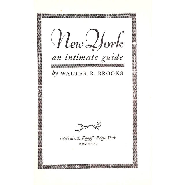 Postmodern "New York: An Intimate Guide" 1931 Brooks, Walter R. For Sale - Image 3 of 4