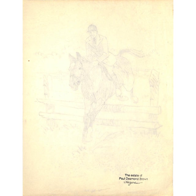 Traditional Original 1944 Pencil Drawing From Hi, Guy! The Cinderella Horse by Paul Brown 2 For Sale - Image 3 of 6