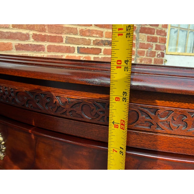 Henkel Harris Chippendale Style Serpentine top Bachelor Chest Of Drawers or can be used as oversized nightstand. It...