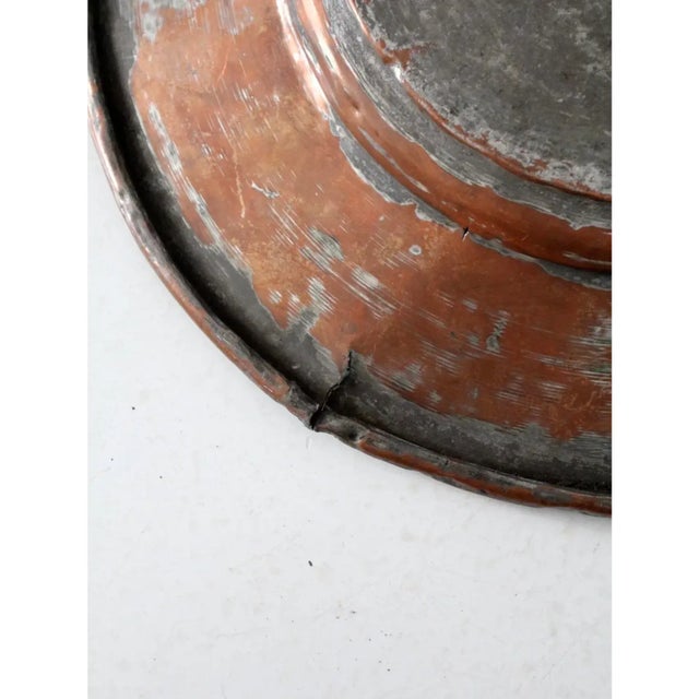 Early 20th Century Antique Hammered Copper Bowl For Sale - Image 5 of 11
