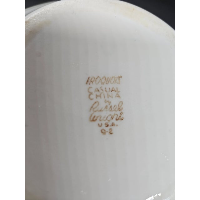 1960s Russel Wright Iroquois Casual China Teapot Vintage Mid-Century Modern White For Sale - Image 5 of 5