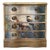 Vintage Bird Decoupaged Four-Drawer Dresser With Antiqued Finish For Sale