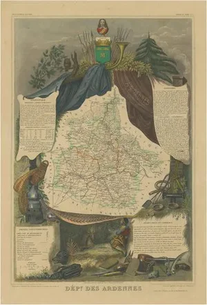 Antique Map of the Department of Ardennes