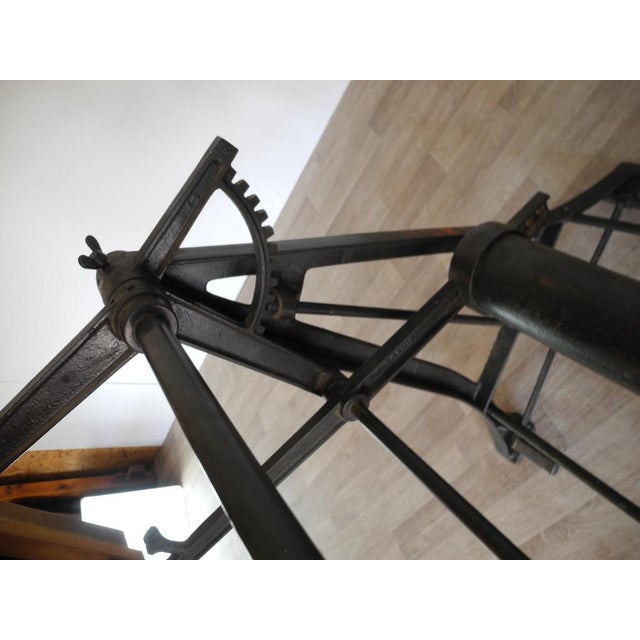 Vintage Iron Architects Drawing Table, 1920s For Sale - Image 10 of 18